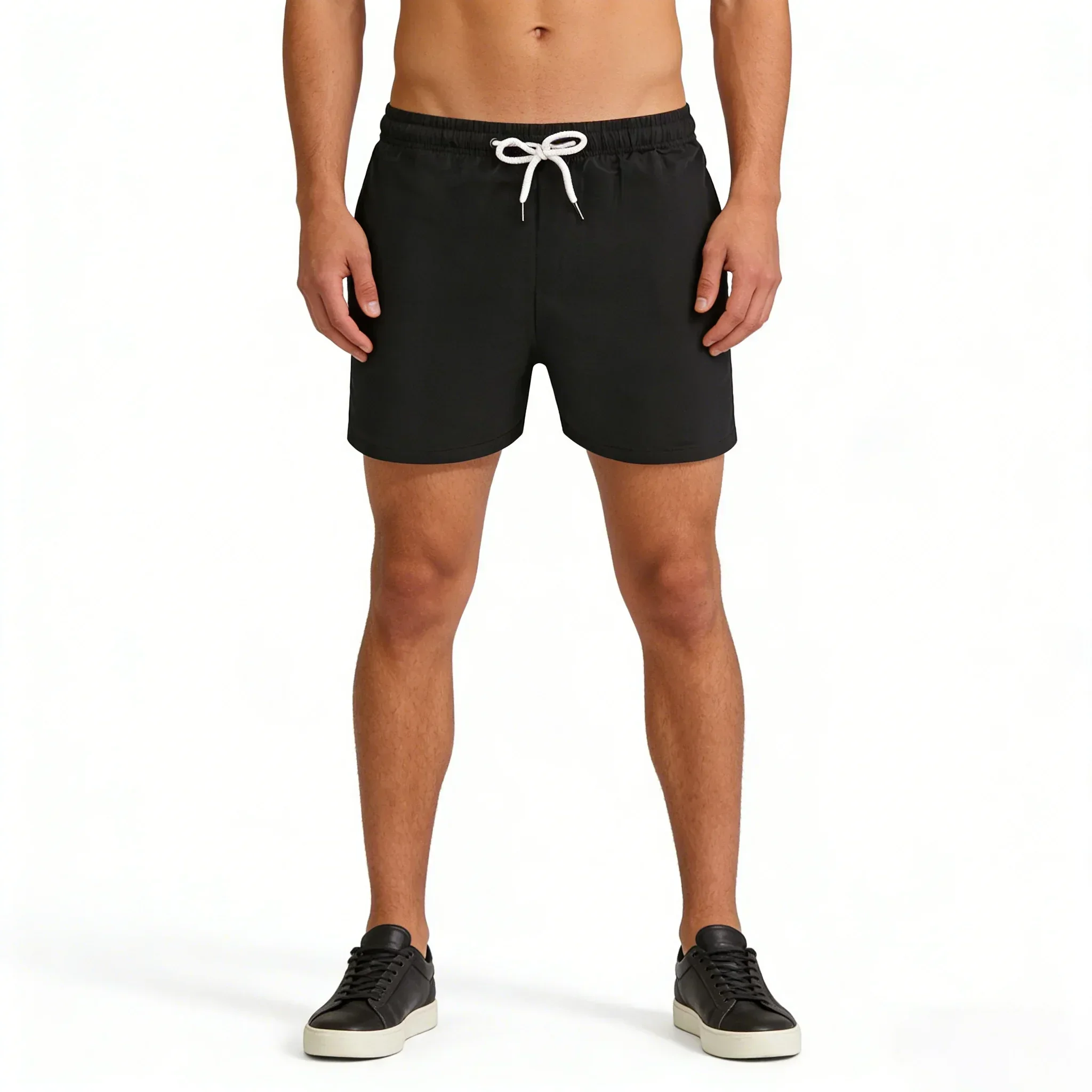 Herren-Badeshorts mit Kordelzug und Netzfutter, elastischem Bund, atmungsaktiv, weich, lässig, Alltags-Streetwear – Detail 2