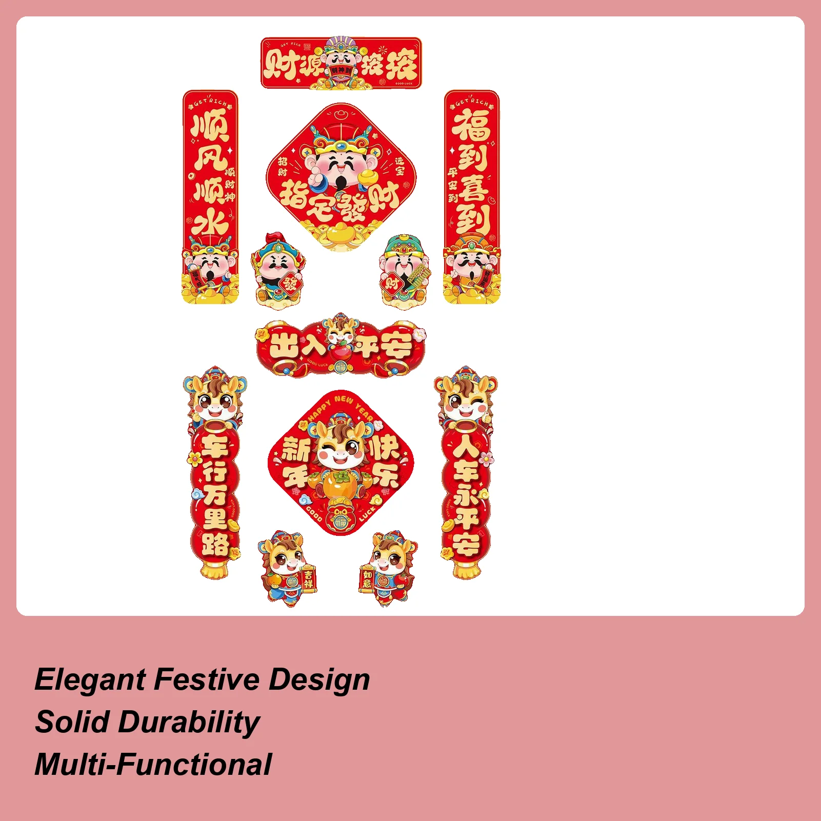 

Magnetic Couplets For 2026 Horse Year Magnetic Waterproof Chinese Auto Decals New Year Horse Decals For Cars Shop Home School