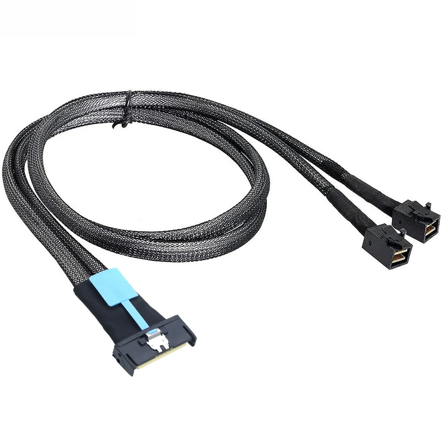 PCI-E Gen5 MCIO 8X a 2 * MINI SAS HD SFF-8643 Servidor Cable adaptador de alta velocidad Longitud opcional 0,5 M 1 M