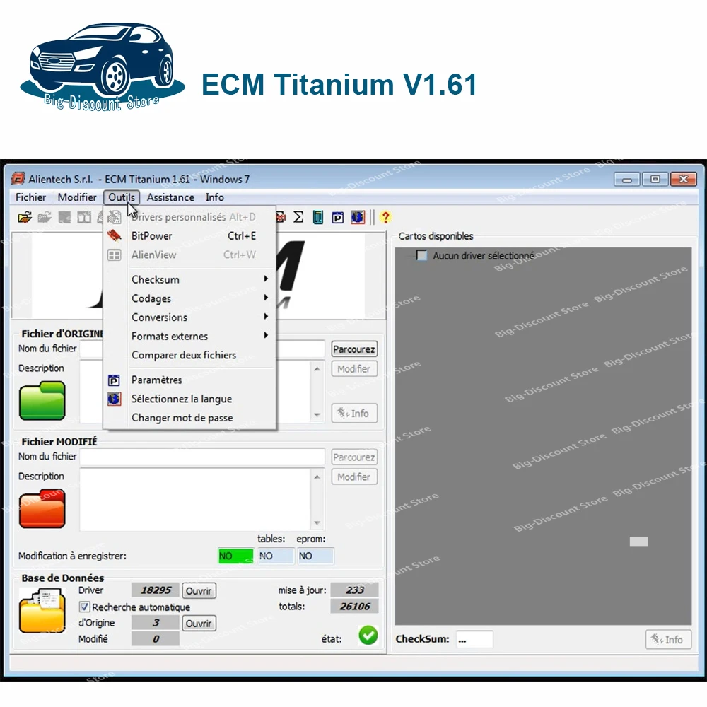 ECM Titanium 1.61 With 18259+ Driver Hexadecimal View Checksum ECM V1.61 With 26000+ Drivers  for ecu tool Car repair software