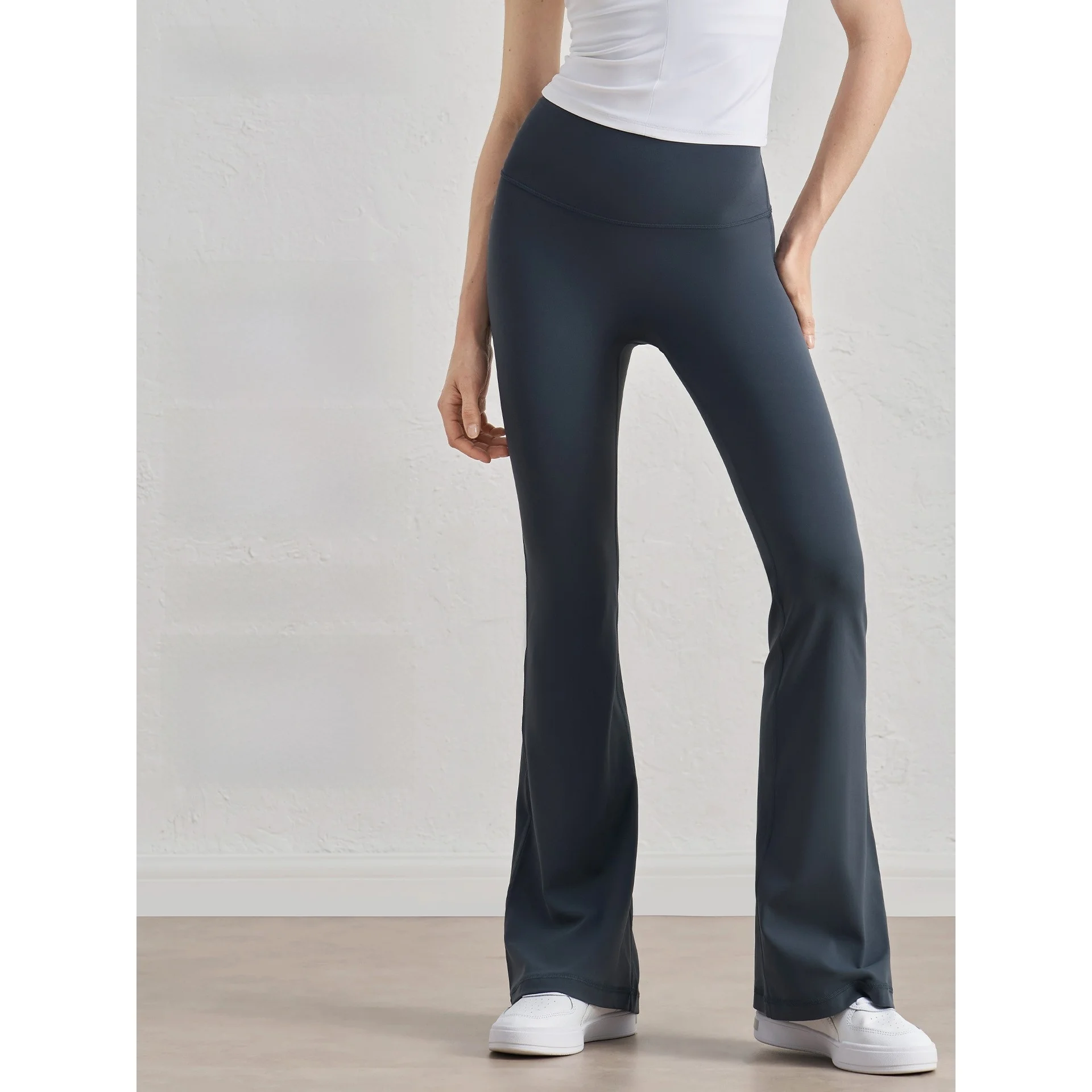 

Outdoor High Waist Yoga Fitn Pants Long Trousers Wide Leg Bootcut Qui Dry Tightening Sl Ladies Bot