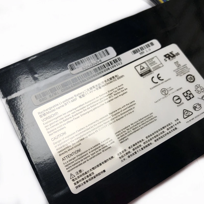 Csmhy-ノートブックバッテリーBTY-M6F msi gs60 2pl 2qe 6qe 6qc 6qc-070xcn MS-16H2 11.4v 4640mah/52.89wh