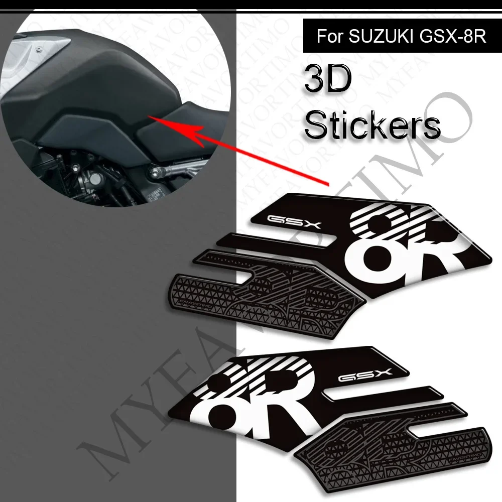 GSX-8R For Suzuki GSX 8R GSX8R Motorcycle Tank Pad Side Grips Gas Fuel Oil Kit Knee Protection Stickers Decals adhesive2024 2025