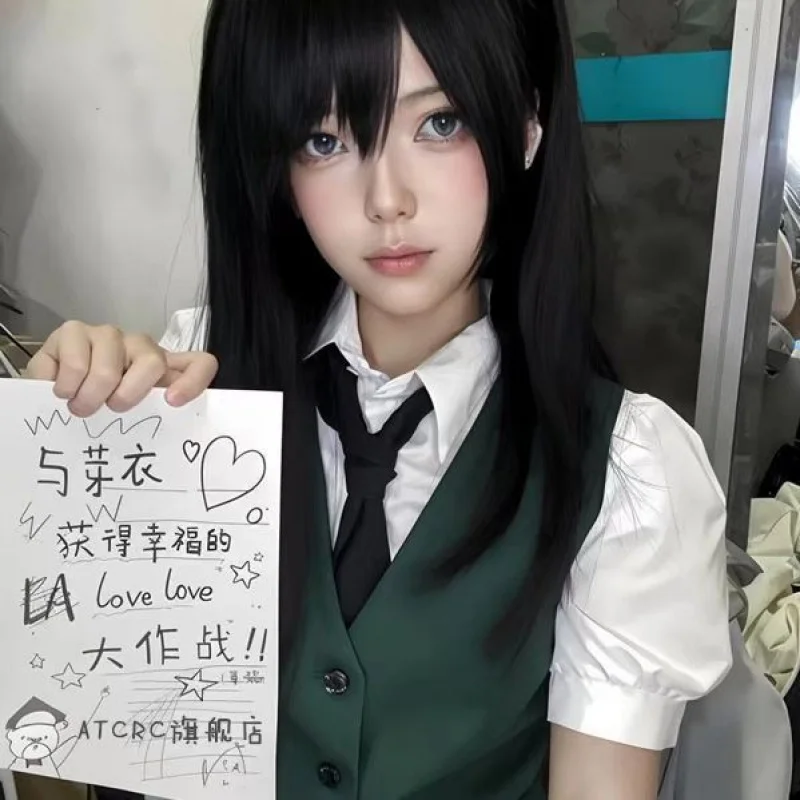 مشع المنزل نكهة الحمضيات رائحة الأزرق الأصلي YecosWig لوليتا أنيمي معرض فتاة رومانسية شعر طويل مستقيم #4