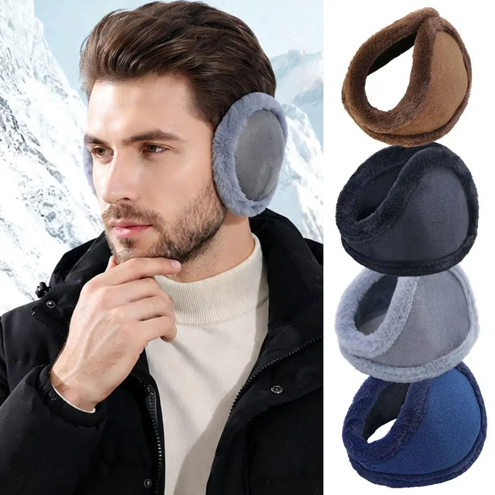 Soft Plush Ear Warmer Winter Warm Earmuffs for Women Men Fashion Solid Color Earflap Outdoor Cold Protection Ear-Muffs Ear Cover