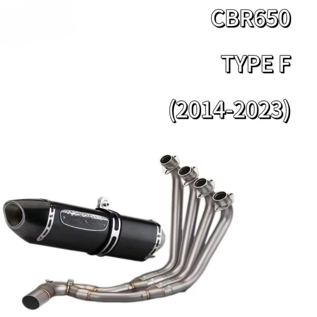 New Universal Aluminum for CBR650R CBR650F CBR650 CB650F 2014-2025 Motorcycle Exhaust Tube Front Link Pipe Escape Full System 4