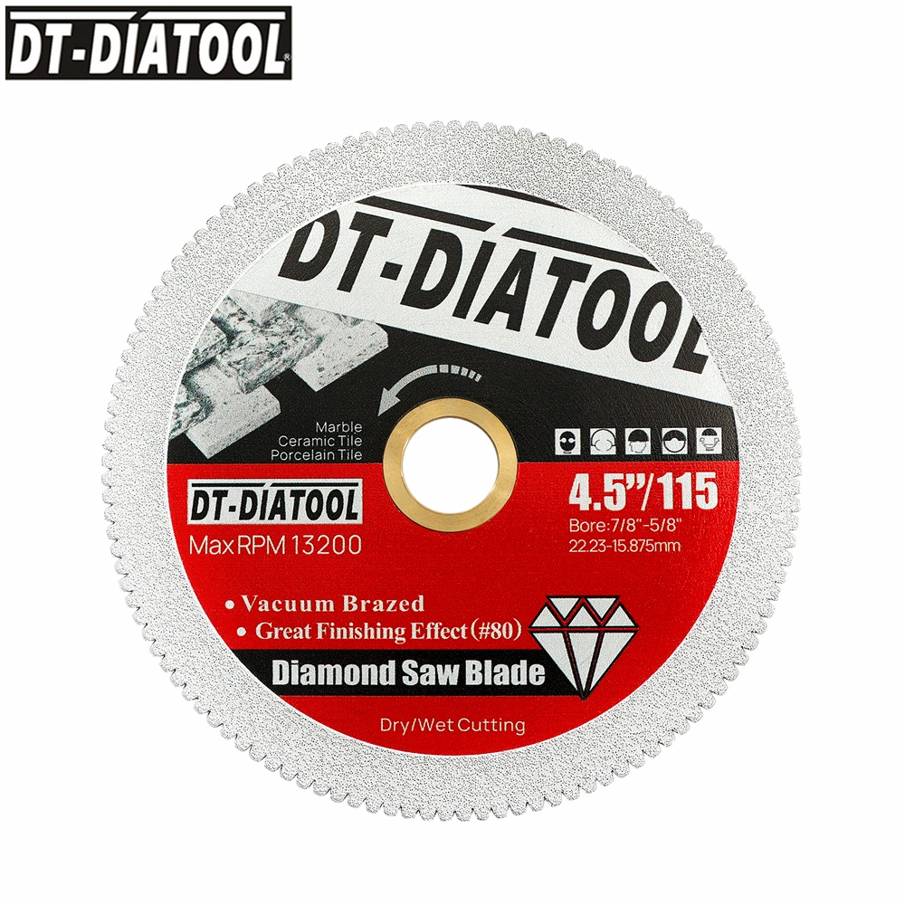 

DT-Diatool 1pc Dia 4.5inch 115mm Marble Cutting Discs for Cutting Marble Tile Granite Artificial Stone Diamond Saw Blades