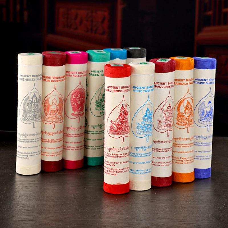 28 Pieces/box Bhutanese Natural Tibetan Incense 10 Kinds of Handmade DIY Home Yoga To Soothe The Mood and Invigorate The Spirit