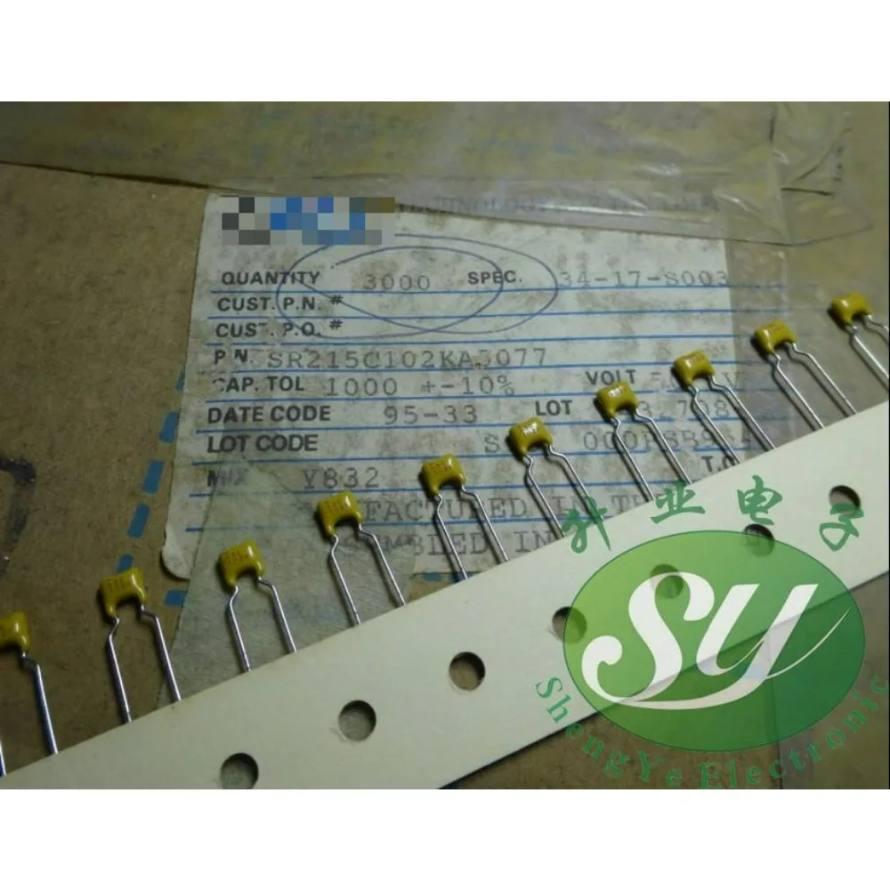 

5PCS SR215C102KA 50V/102 0.001UF 1.0NF High Temperature Multilayer Ceramic Capacitor