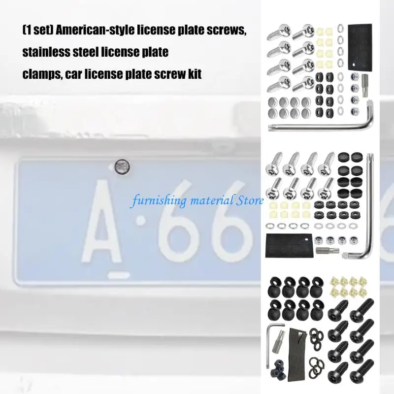 

Y5GD Stainless Steel License Plate Fastener Screw For US Standard Car Corrosion Resistant Durability Mounting Hardware