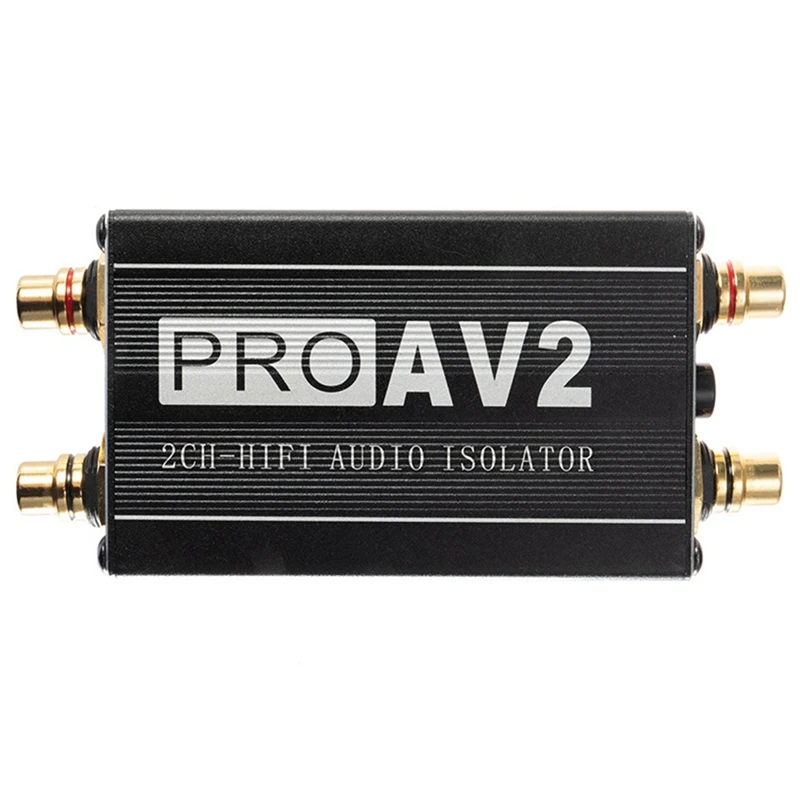 1 PCS PRO AV2 2CH Hifi Audio Isolator Ground Loop Audio Isolator Audio Signal Reducer