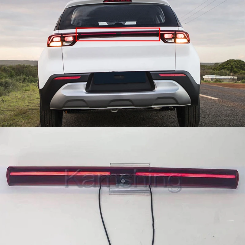 

Задний бампер автомобиля Kamshing, светодиодный задний фонарь для Kia Sonet 2020-2022, сквозной задний фонарь, средний задний фонарь, стоп-сигнал