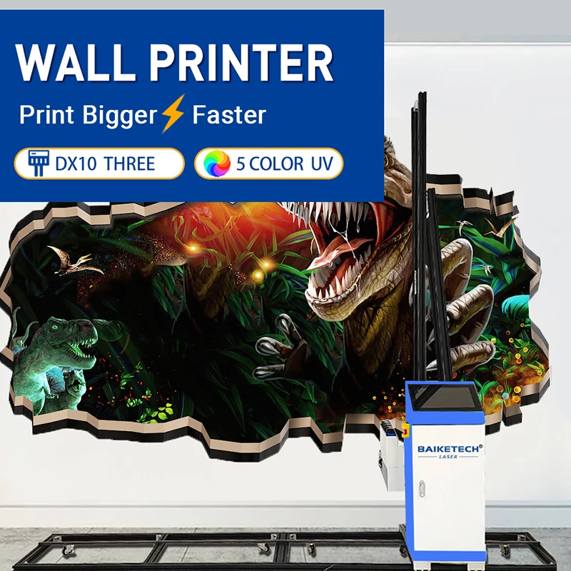 

TH-UP600 Three DX10 indoor and outdoor printing machine Pro Factory direct sale 3D UV vertical wall decor inkjet printer