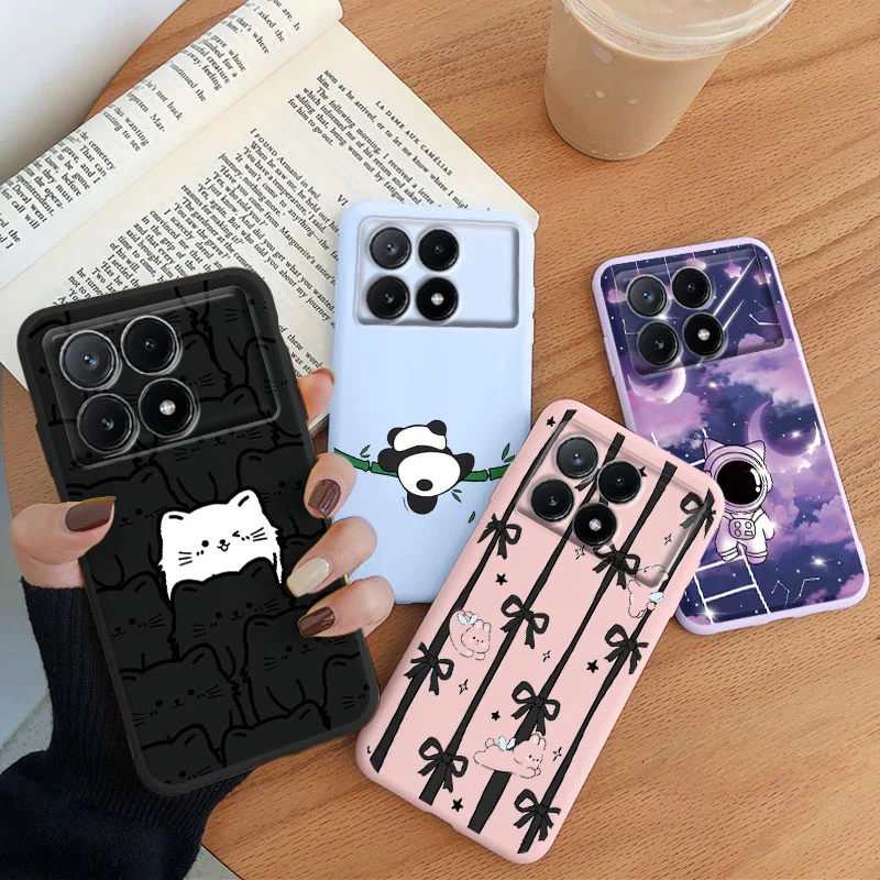 Case For Xiaomi Poco X3 Pro X 3 NFC C61 M3 X4 M4 PRO F5 X5 PRO PocoM6 M6 M 6 X6 X6Pro Cover Black Cat Couple Fundas Panda Bags