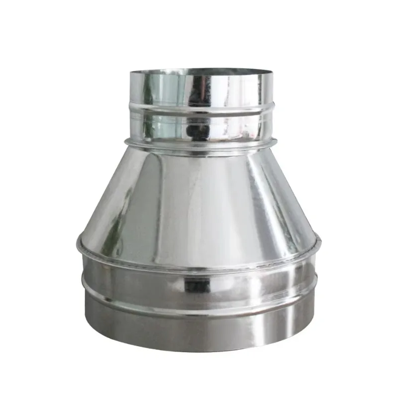 Galvanized Iron Duct Reducer Round Reducer Duct Fitting Pipe Increaser Reducer for Drain, Waste and Vent Metal Reducing Coupling