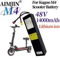 13S4P 48V 14000mAh 18650 672Wh Lithium Ion Battery Pack Suitable for Kugoo M4 Electric Scooter Battery+Built in BMS