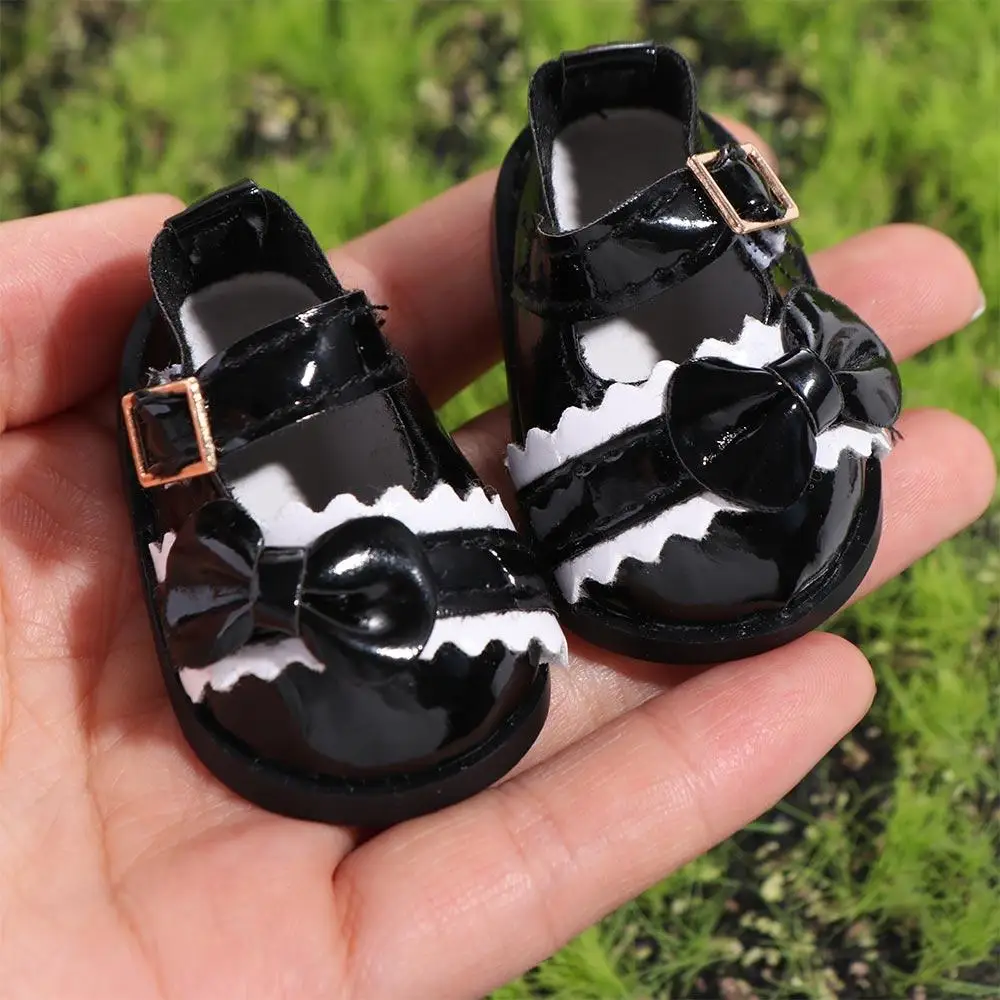 PU Leather PU Leather Bow Shoes Boots Shoes Doll Shoes Doll Shoes Boots DIY Handmade Cute Doll Leather Shoes Children Toys