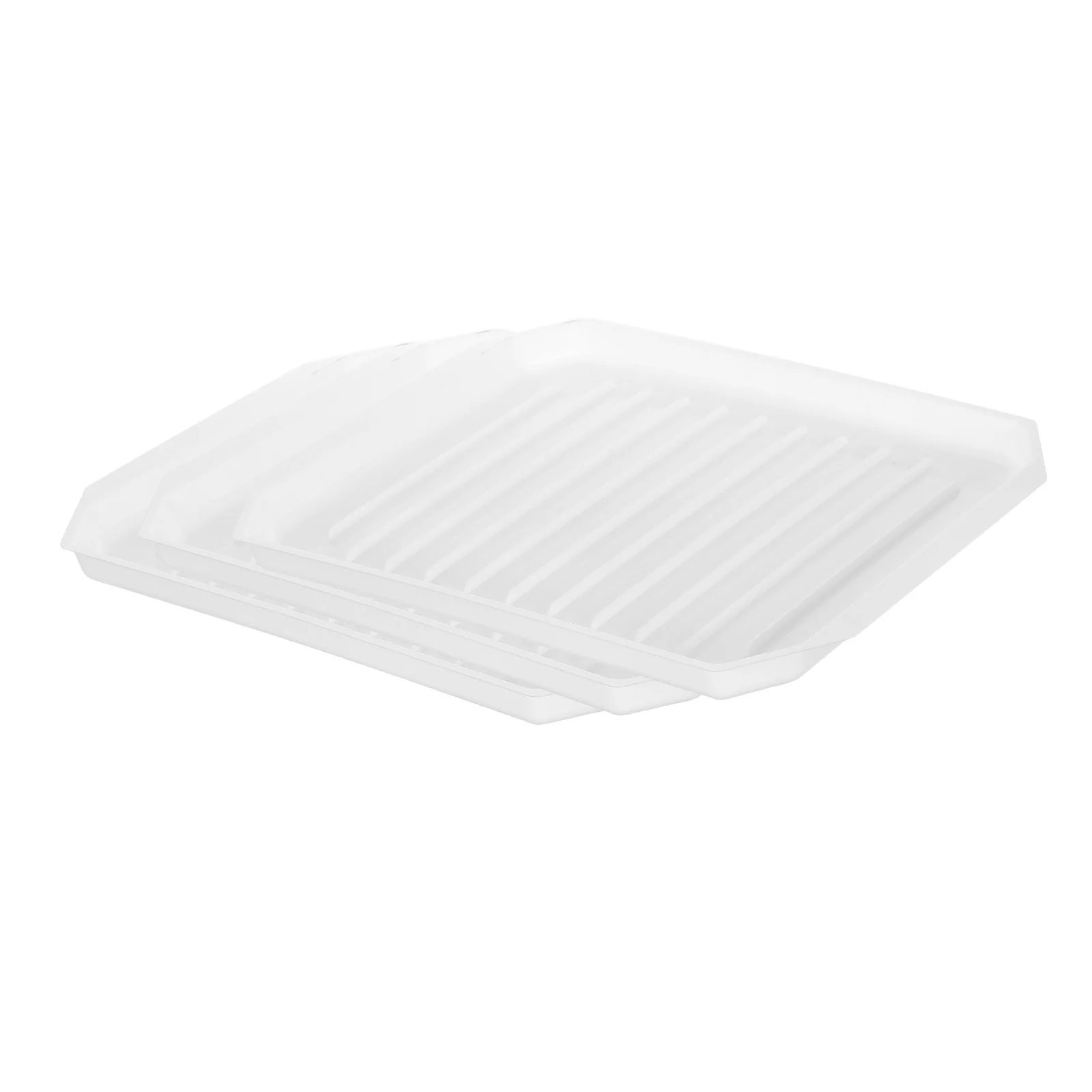 

3pcs Microwave Bacon Cooker Tray Baking Pan For Oven Kitchen Bakeware Multi-Purpose Pp Gratin Roast Meat Lasagna Brownie Dessert