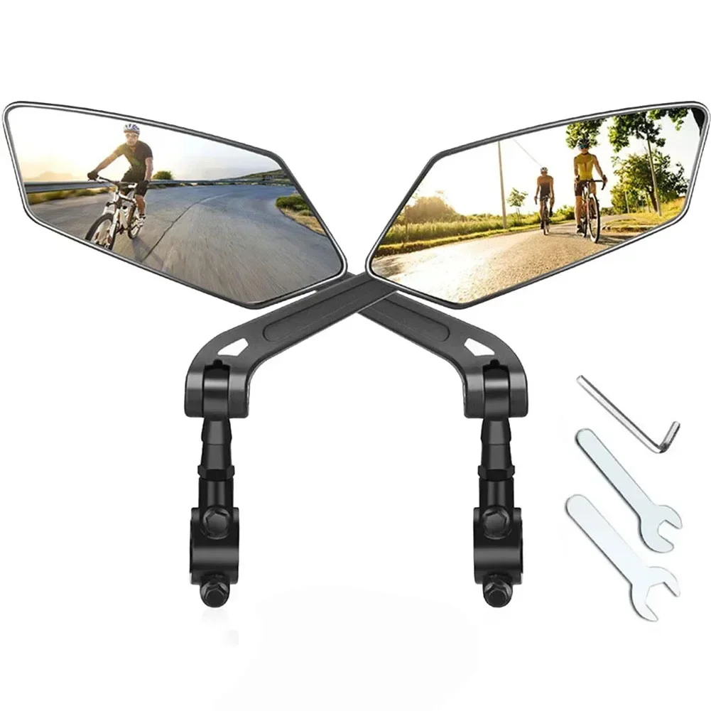 Bicycle Parts Rearview Mirror 120x100MM Black Exquisite Lightweight Repair Replacement Spare Easy Installation