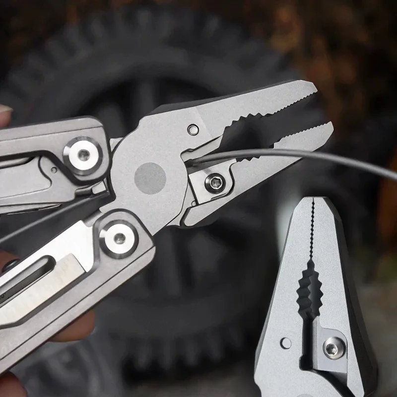 BHBT 20 IN 1 Ark Titanium Alloy Multitool Pliers EDC Outdoor Camping Survival Multi functional Tool Pliers Multi Tool With Bits