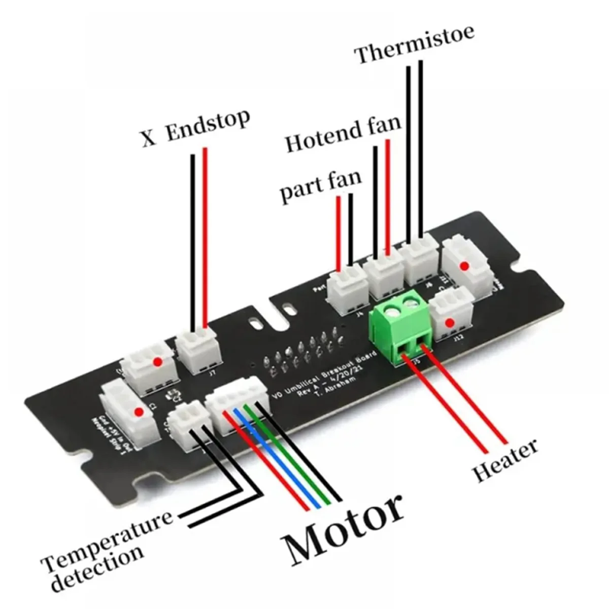 Voron V0.1 VO UMBILICAL PCB Set Complate Ferramenta Cabeça Quadro Placa Cabo Umbilical Toolhead Frame PCB para Voron 0.1 T3EB A002