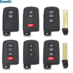 Ecusells 2/3/4 Buttons Smart Remote Key Shell Case Fob do Toyota Land Cruiser 4Runner Prius C Tacoma Tundra Sequoia Highlander