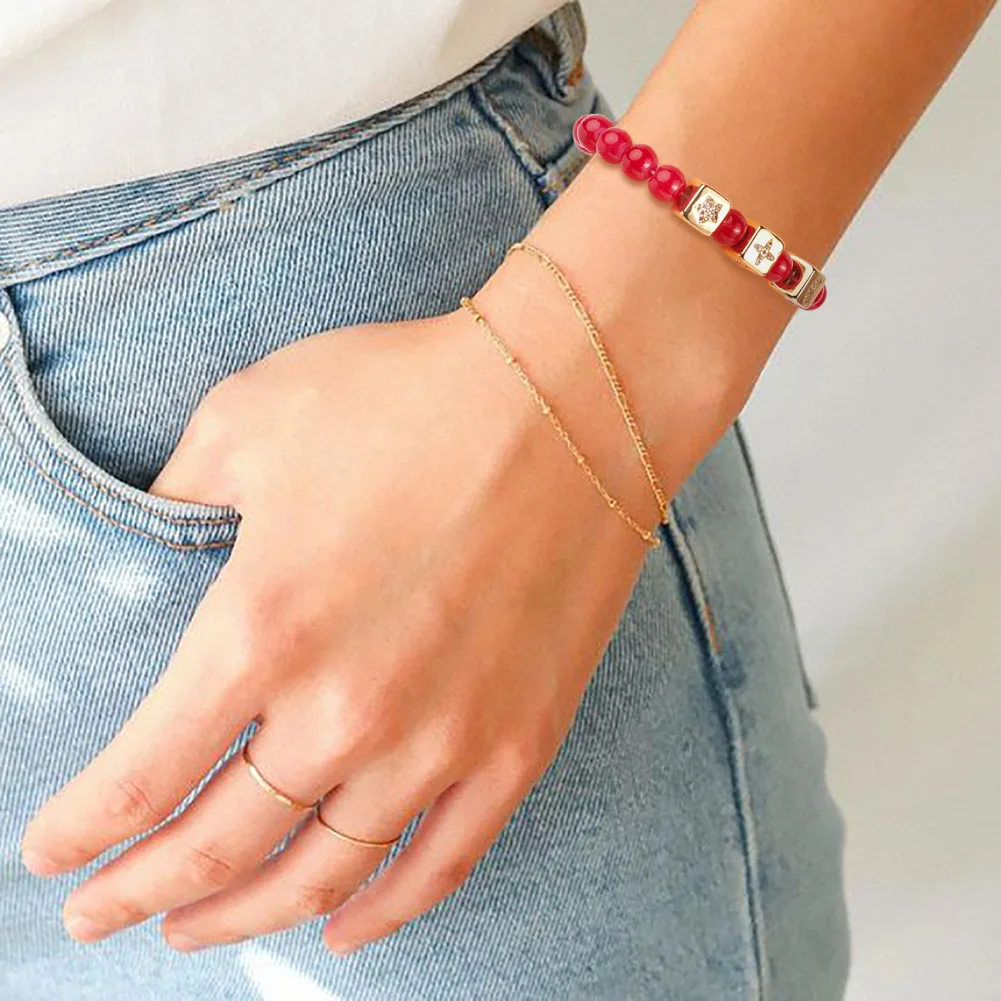 Brass Cube with Star Heart Pattern Beads Micro Cubic Zirconia Paved Large Hole Long-Lasting Plated Beads For Jewelry Making