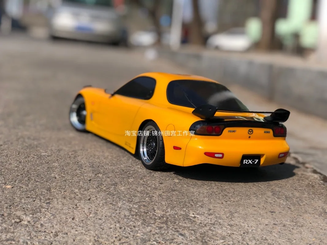 Drift remote control car Mazda full-size simulation 1/10RX7 flip light Tiangong TT02 flat racing professional RC model car shell