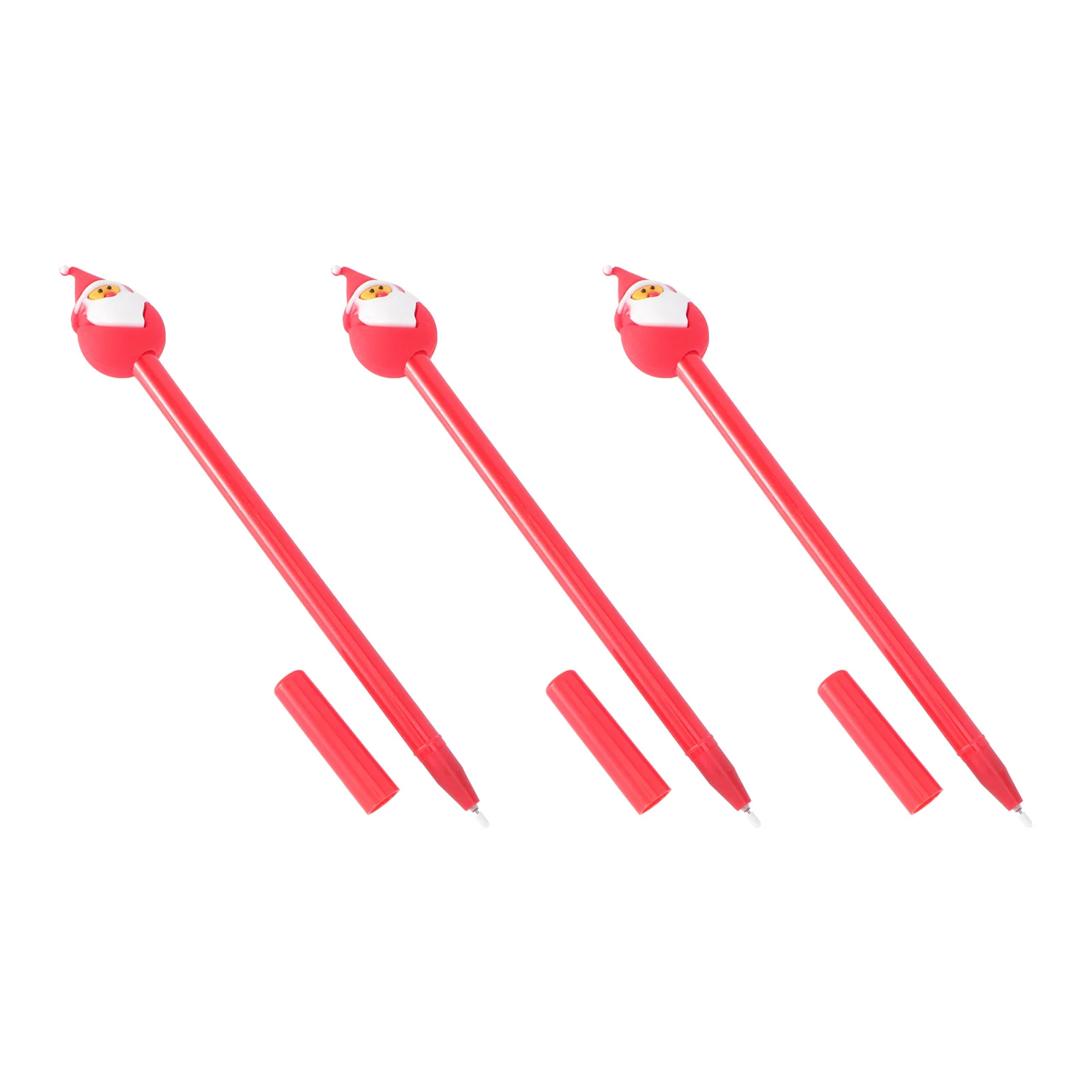 

Набор из 3 ручек с черными чернилами и тонким наконечником (0,5 мм) с изображением Санта-Клауса для заметок, рисования, праздничных мероприятий и Рождества.