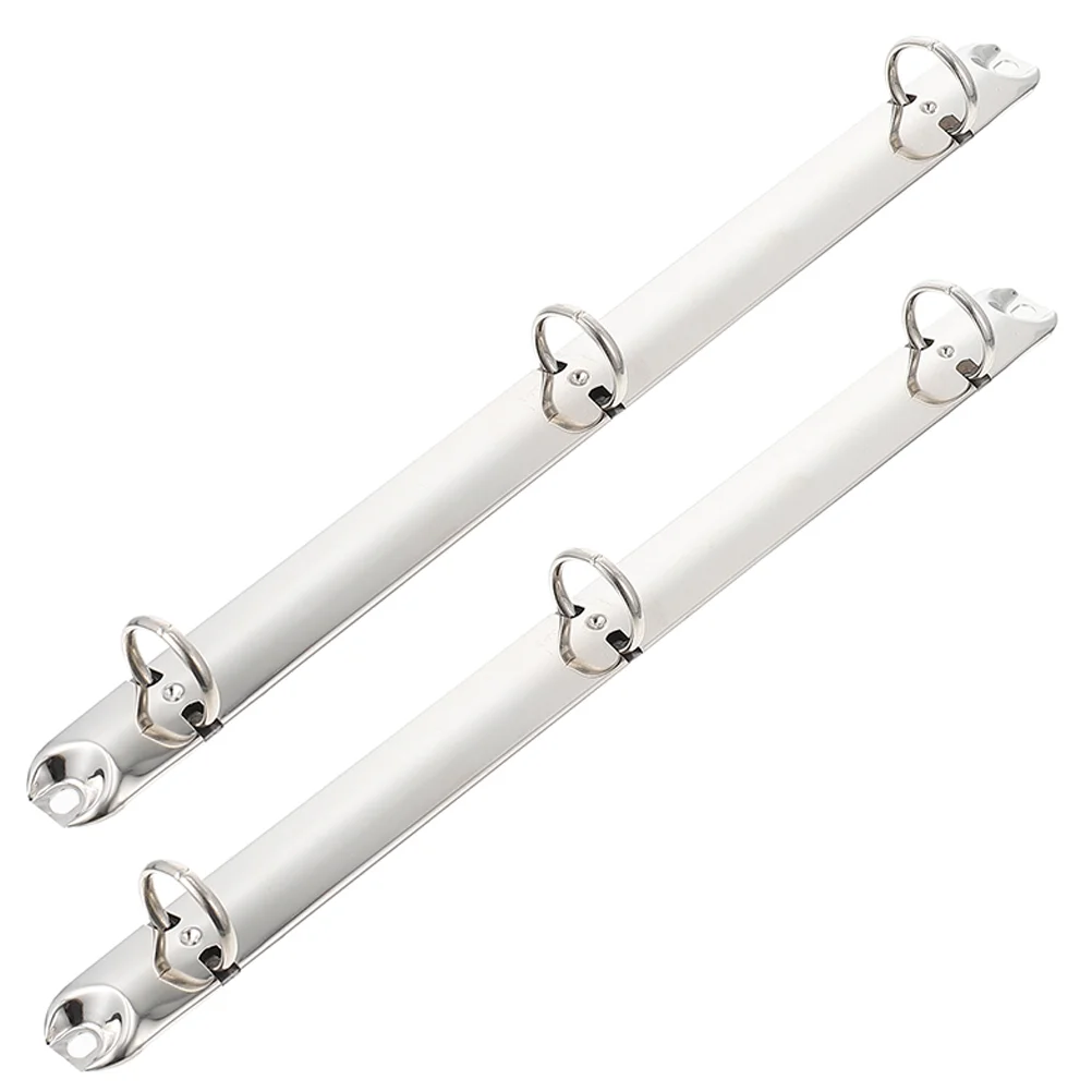 2 Pcs A4 Binder Photo Album 3 Rings Inserts Mechanism The Notebook Metal Mechanisms Iron Clip Binders