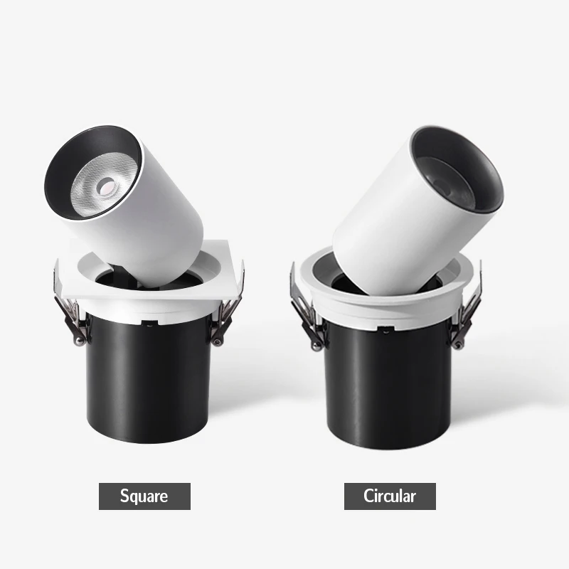 Rotatable Stretch Recessed Ceiling Spots 7W 10W 12W Dimmable Downlight Lamp Aluminum Fixture For Home Living Room Lighting