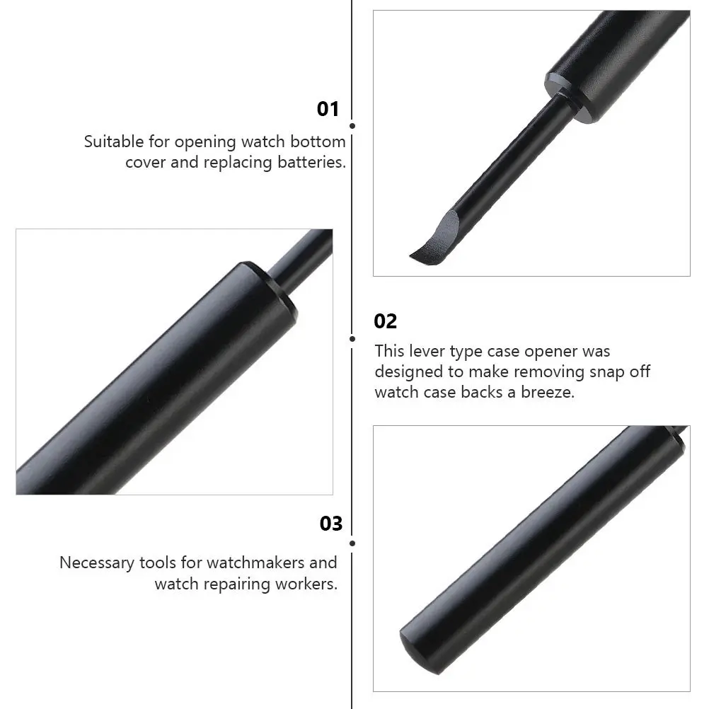 

4Pcs Watch Repair Tool Set Pry Type Metal Watch Case Opener for Watchmakers Easy to Use Portable Design Watchmaker Tool