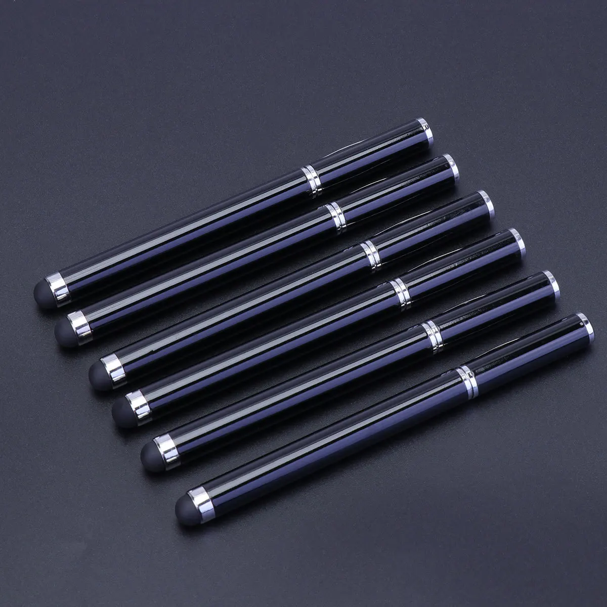 

10pcs Capacitive For Touch Screen 2-In-1 Aluminum Ballpoint Writing Pen Screen Touch Pen For Phone Tablet Devices