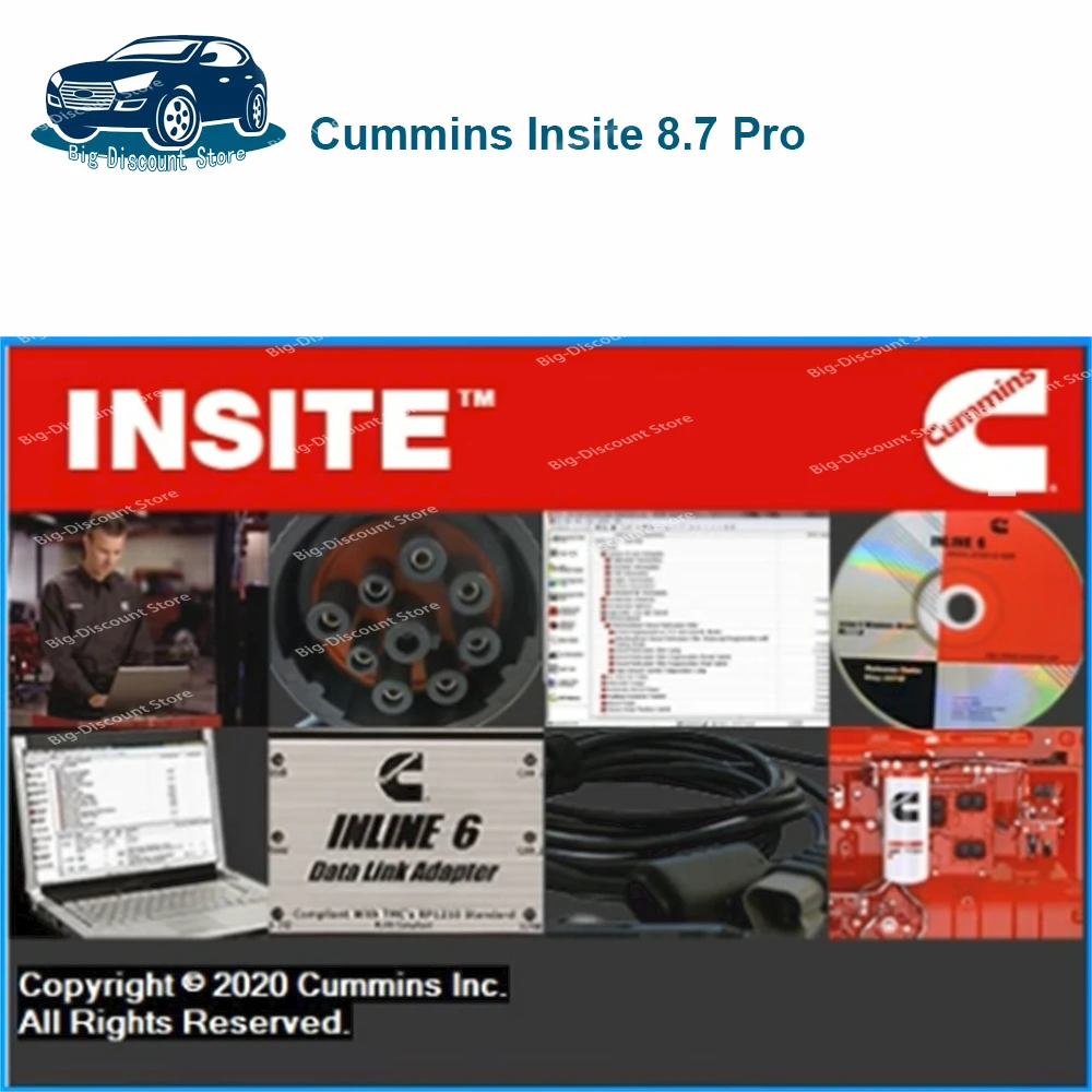 Newest Cummins Insite 8.7 Pro Engine Diagnostic Software+ keygen Fault code Engine diagnostic tests adjustment Win10 System