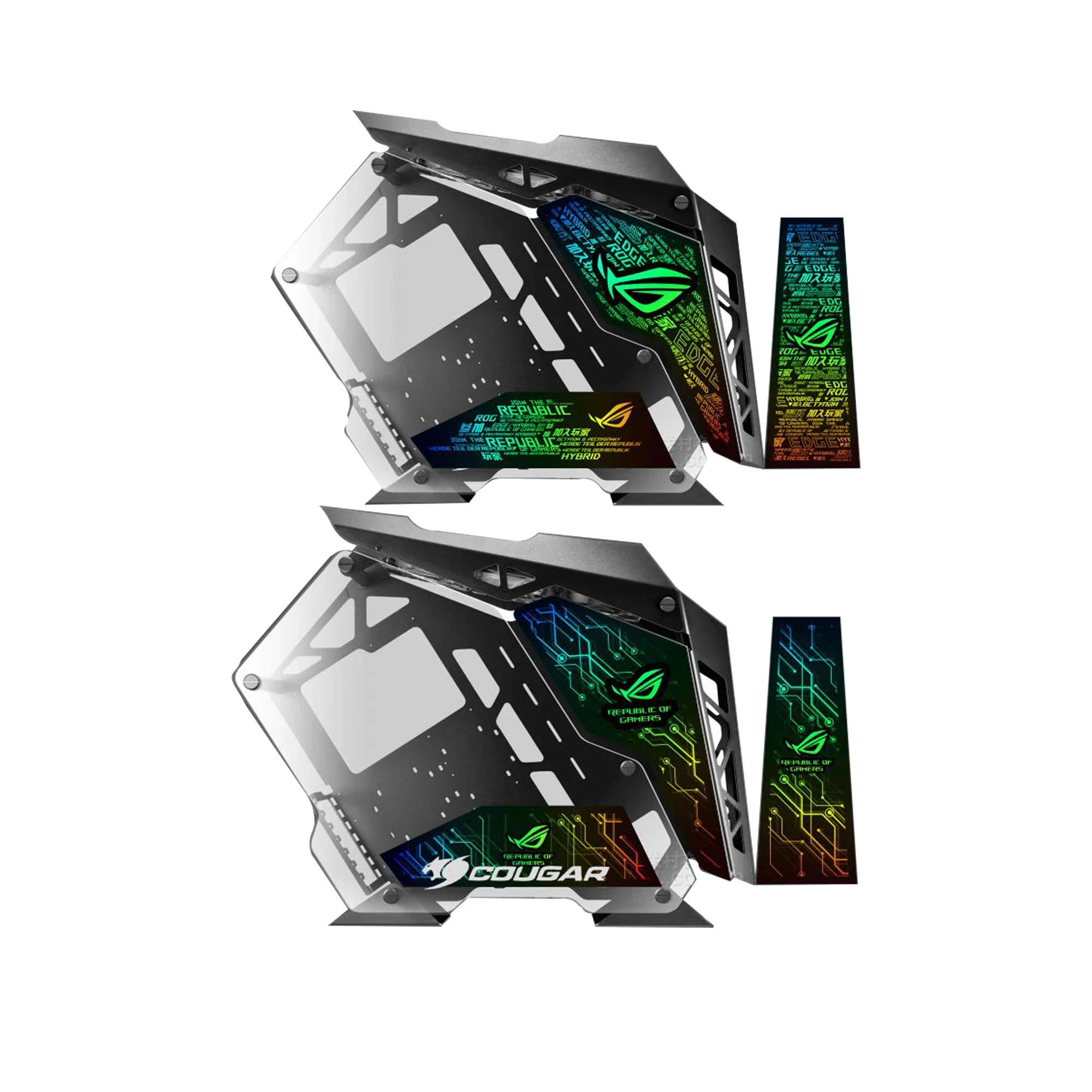 

Custom COUGAR CONQUEROR Chassis panel MOD Side Plate case 5V ARGB 3PIN / 12V RGB 4PIN Motherboard AURA SYNC