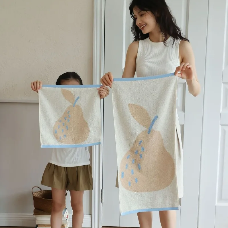 

Серия Cute Fruit — свежие хлопковые полотенца класса А для детей, высокая плотность, приятные для кожи, супервпитывающие для ежедневного использования лица и ванны