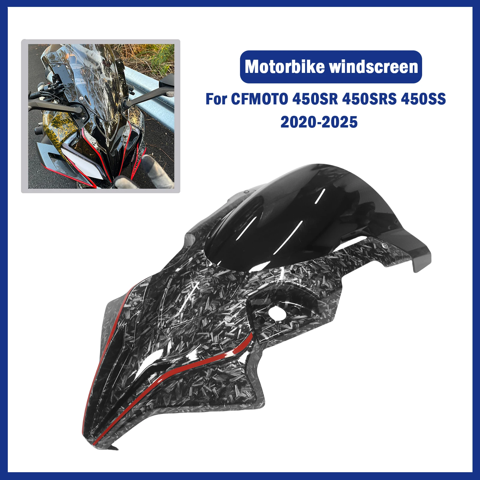 

For CFMOTO 450SR 450SRS 450SS modified thickened front windshield deflector new sports windshield motorcycle accessories