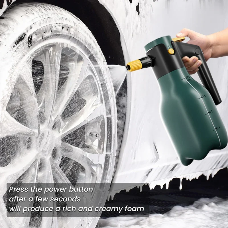 EAFC 2L Snow Foam Sprayer Portable Wireless High Pressure Washer Car Wash Water Gun Blaster Car Motorcycles Cleaning Garde