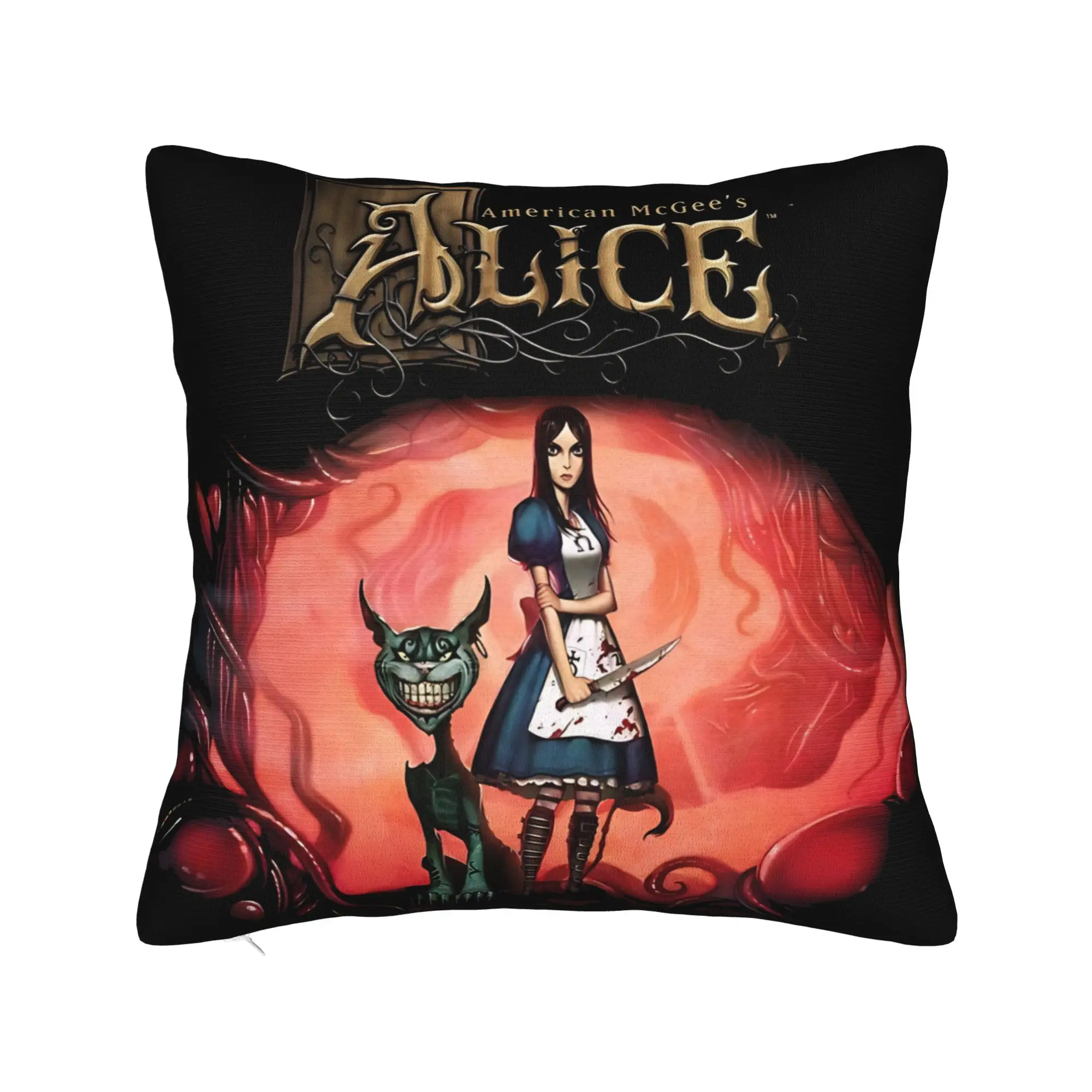 A-Alice Madness Returns Pillow Cover Game  Morden Pillow Case For Living Room Chair Custom Pillowcases Gift