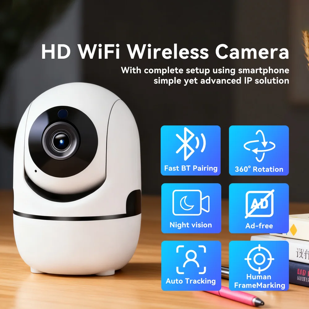 2.4G/5G واي فاي كاميرا IP المنزل الذكي تتبع السيارات 1080P كامل للرؤية الليلية شبكة لاسلكية CCTV فيديو كاميرا مراقبة الطفل OK APP