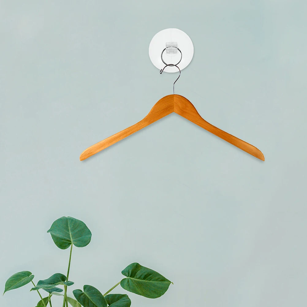 

6 Pcs Suction Cup Hook Transparent Rubber Iron Key Ring Strong Suction Bathroom Kitchen Office Storage Decor Hooks Hanging