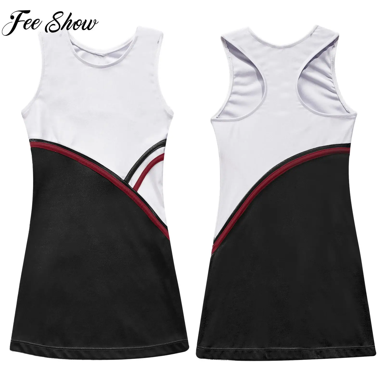 

Kids Girls Tennis Golf Sport Sundress Summer Yoga Outdoor Sport Sleeveless Dress for Tennis Golf Badminton Cheerleading Dance