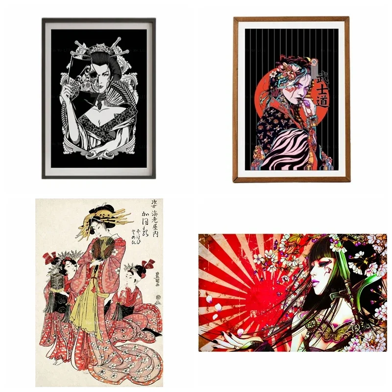 Japanese Artwork Geisha Beauties Aoru Kamuro Nioi Canvas Wall Art Anime Lover Room Decor Otaku Geek Gift