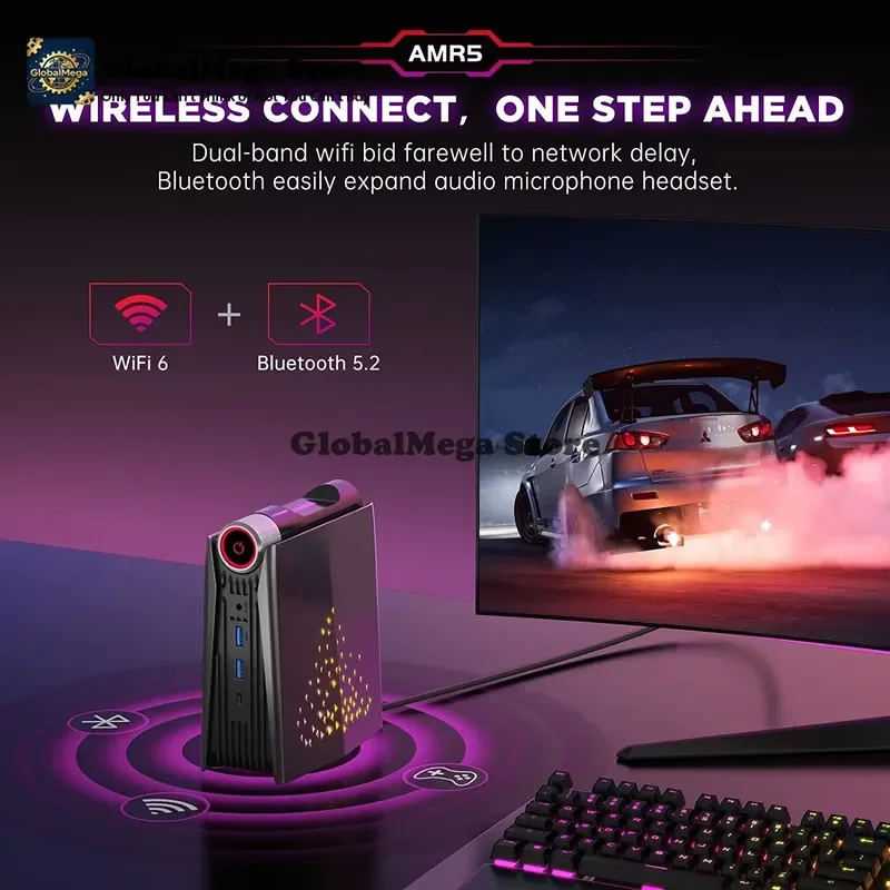 2026 Latest Mini PC AMD Ryzen 7 5800U 16GB RAM 512GB NVMe SSD WiFi 6 Gaming Desktop Computer Compact Home Office Workstation
