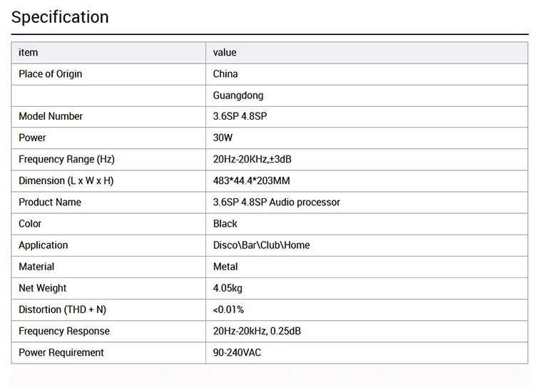 Paulkitson 4.8sp Professioneller Digitaler Audioprozessor 4-Eingänge 8-Ausgänge Bass-Divider Linear-Array-Prozessor für Live-Bühnenauftritte – Detail 9