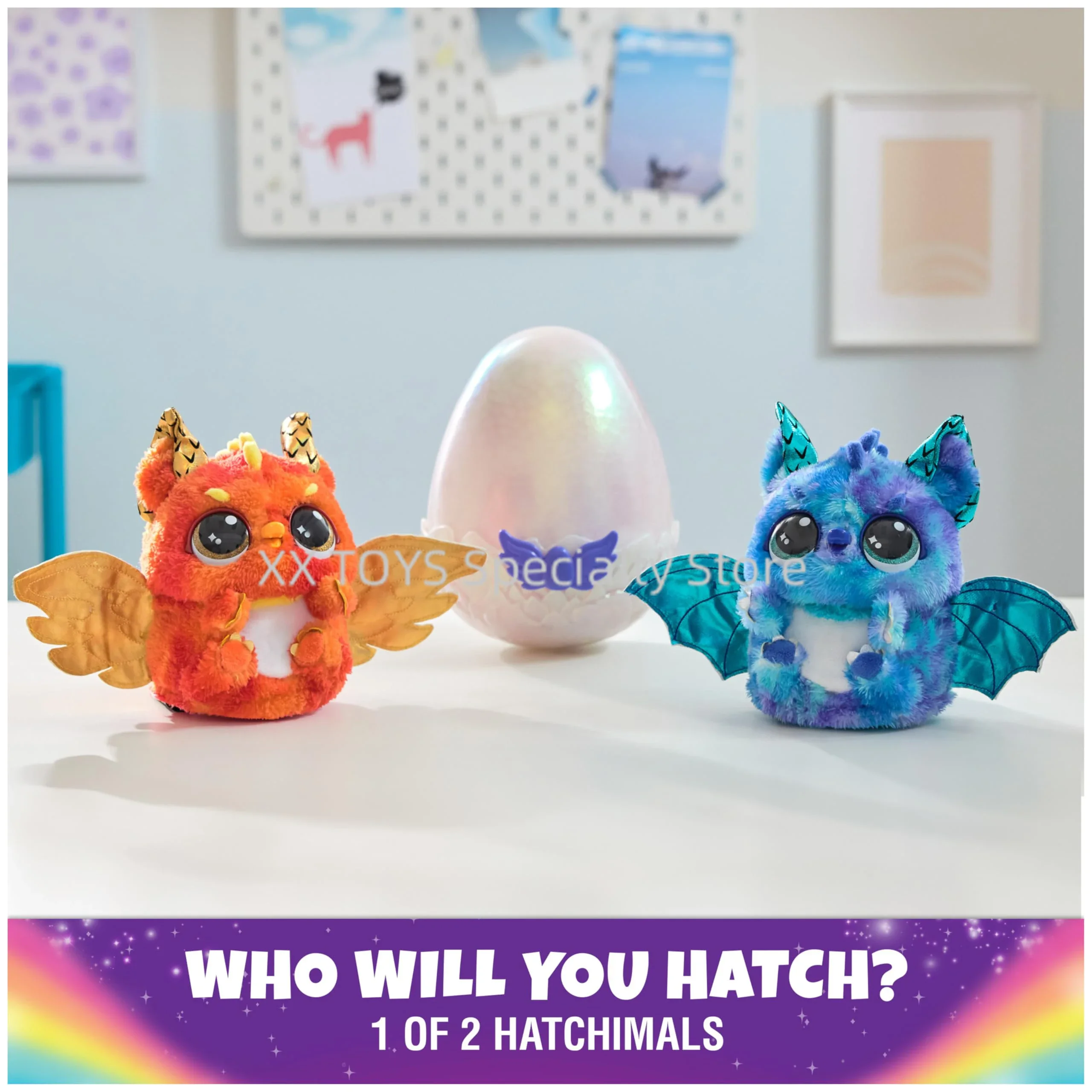 Hatchimals Alive Mystery Hatch Pufficorn Draggle Surprise Interaktywne jajko wylęgowe z dźwiękiem i światłem Elektroniczne zabawki dla zwierząt dla dzieci