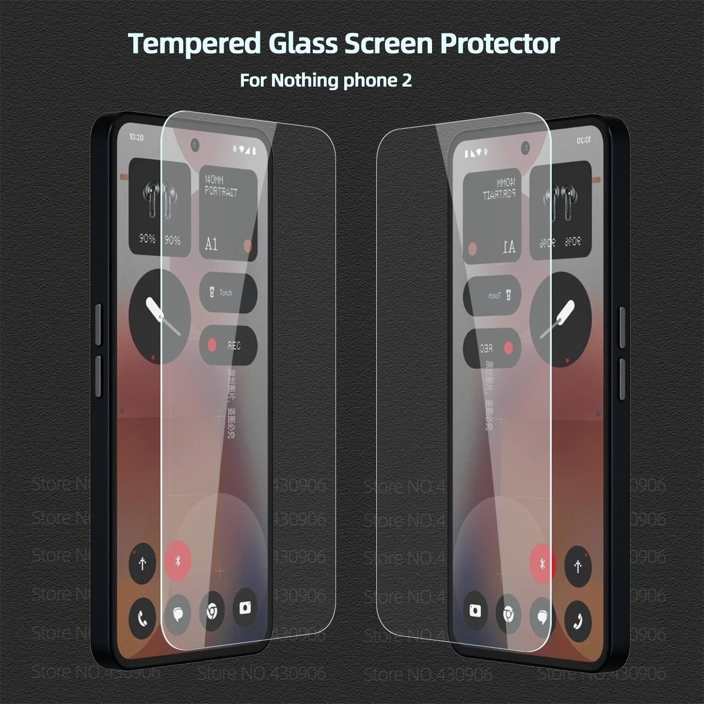 Para nada teléfono 2 Protector de pantalla cobertura de pantalla completa película de vidrio templado transparente borde