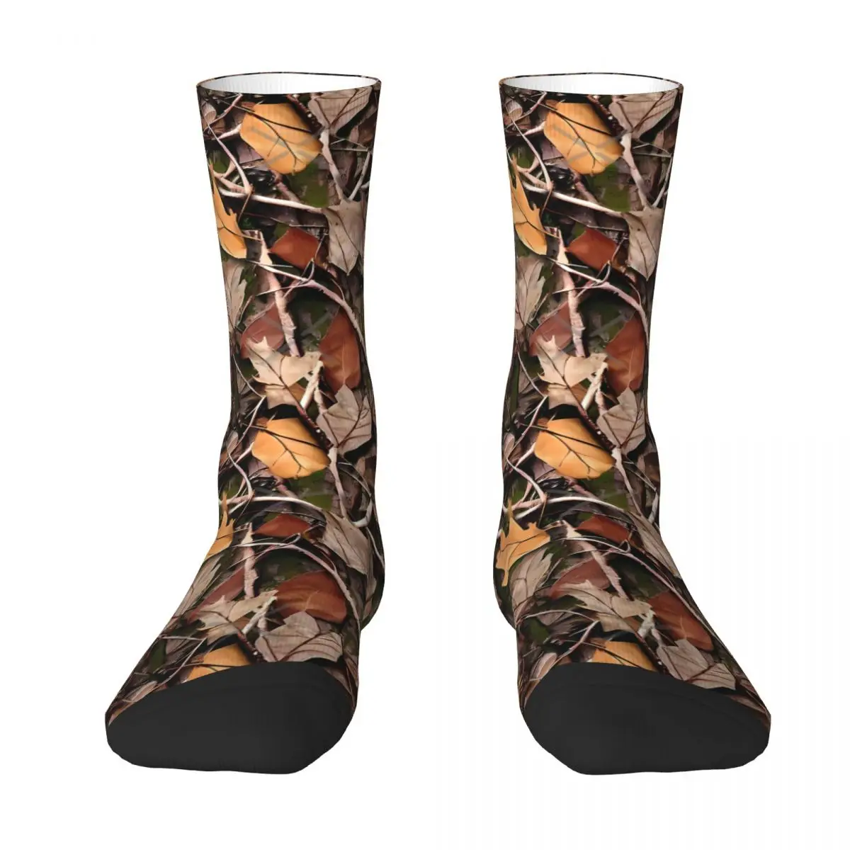 Leaves Sticks Real Tree Camouflage Kawaii Socks School Cartoon Pattern Socks