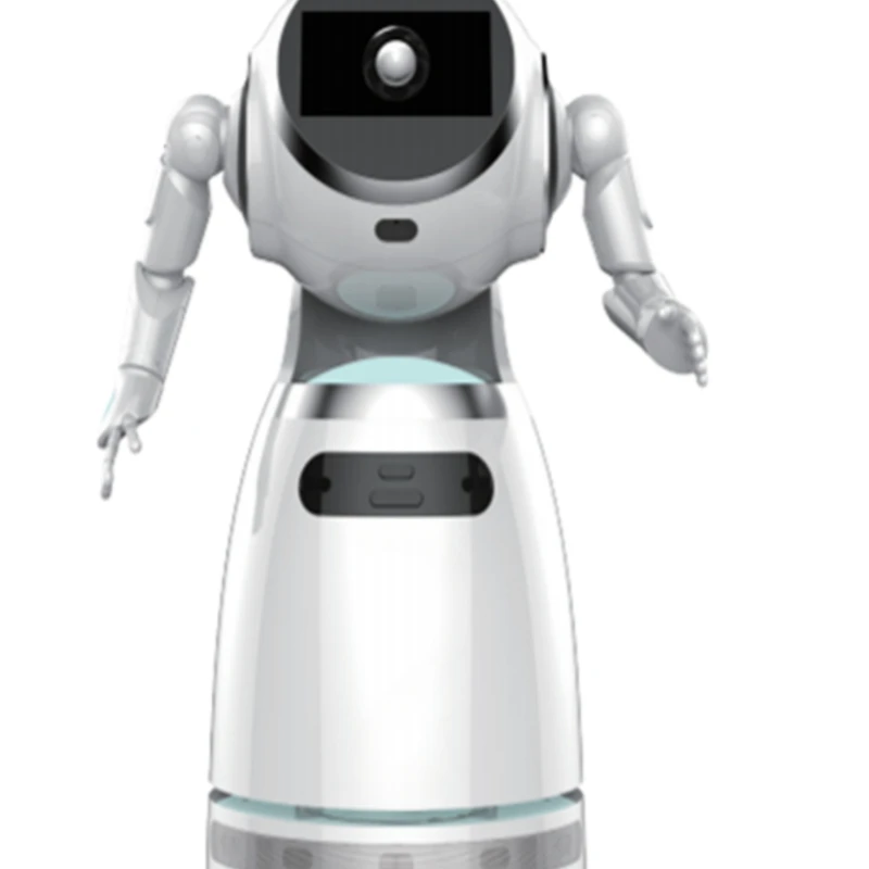 Intelligent commercial service robot welcome lead security patrol facial recognition activity performance rental