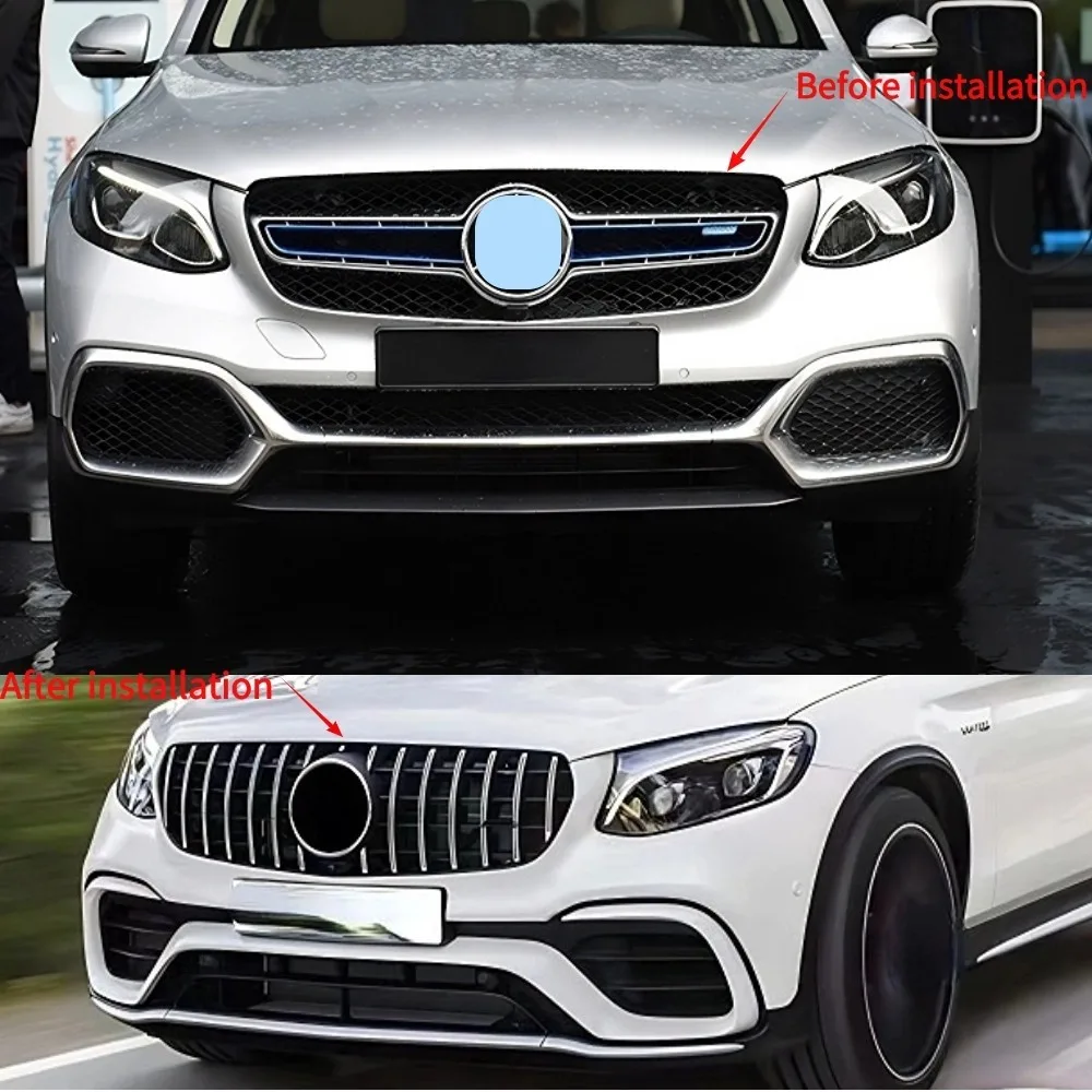 

For Front Inlet Mesh Bumper Grille for Mercedes Benz GLC X253 2016-2019 Replacement Part Refit Tuning